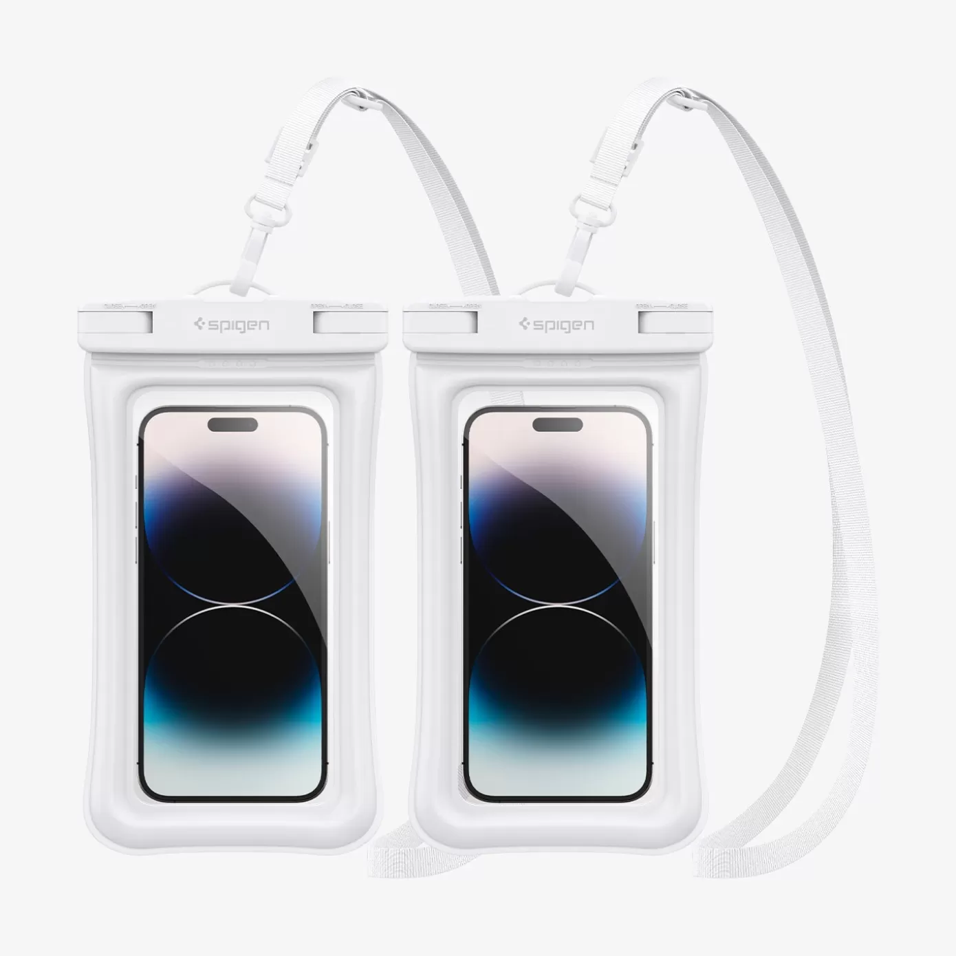 Spigen Travel Accessories | AquaShield Case | Floating (2 Pack) White