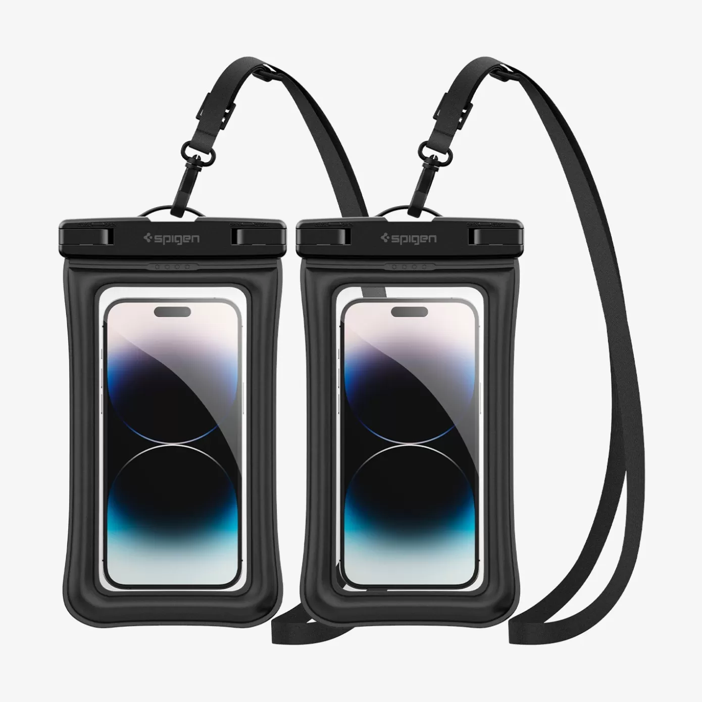 Spigen Travel Accessories | AquaShield Case | Floating (2 Pack) Black