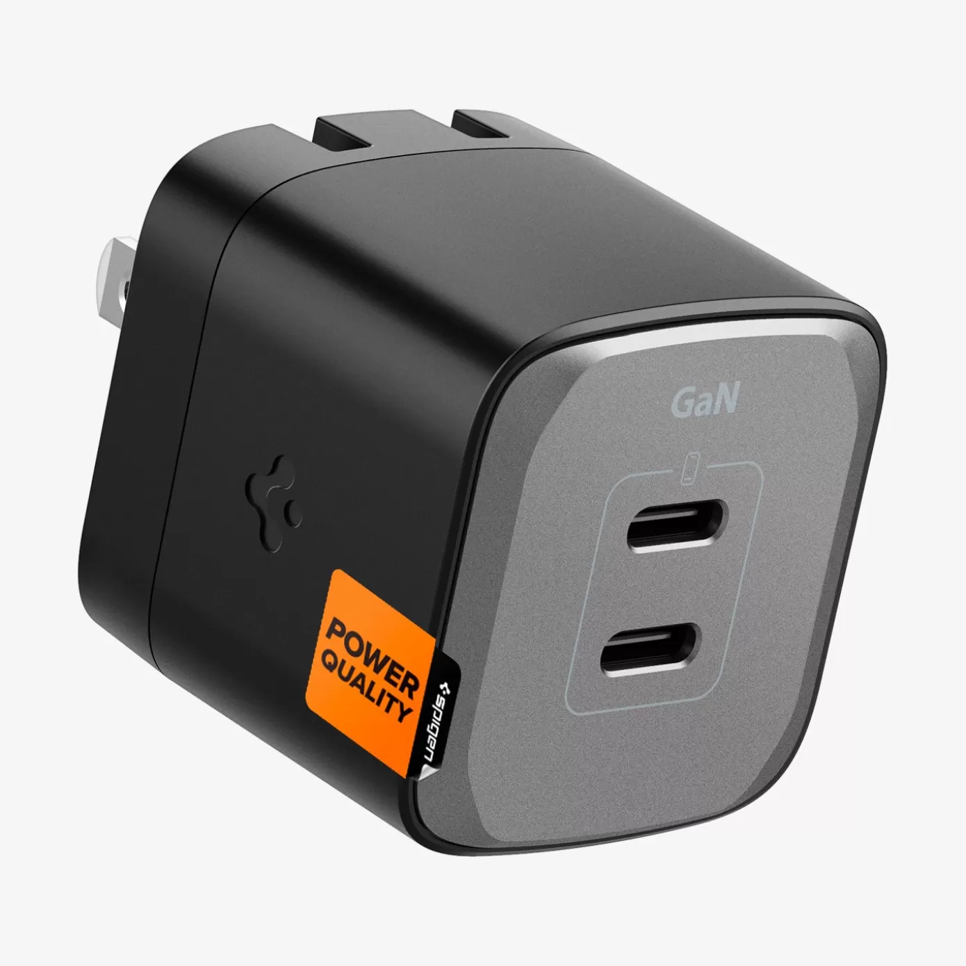 Spigen Chargers·Wall Chargers | ArcStation™ Pro GaN Dual Port | 30W Midnight Black