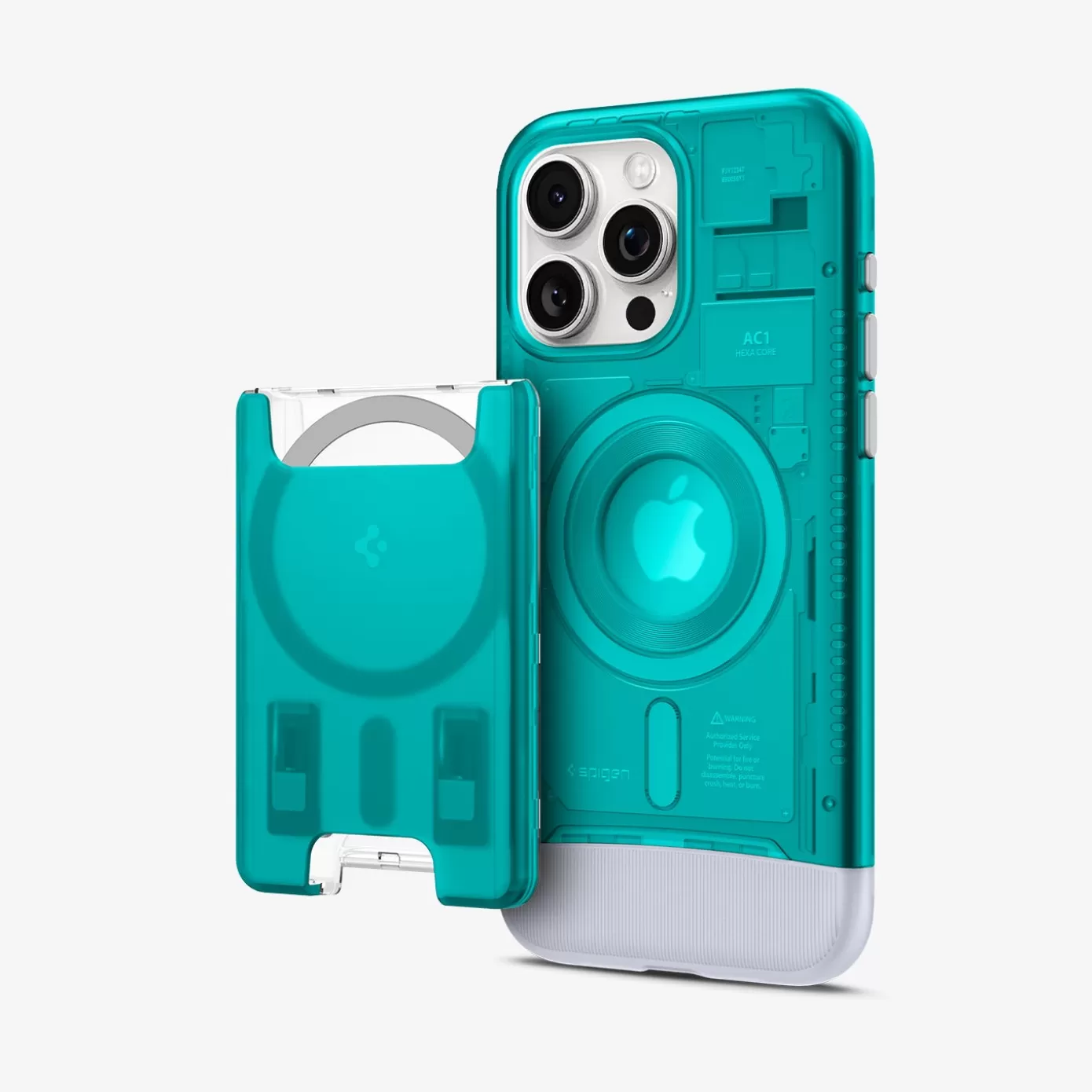 Spigen Iphone·Iphone 15 Pro Max | Iphone·Iphone 15 Pro | Classic C1 Wallet Set (MagFit) Bondi Blue