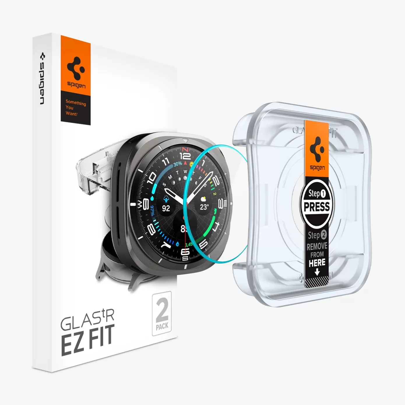 Spigen Galaxy Watch | GLAS.tR EZ Fit Clear