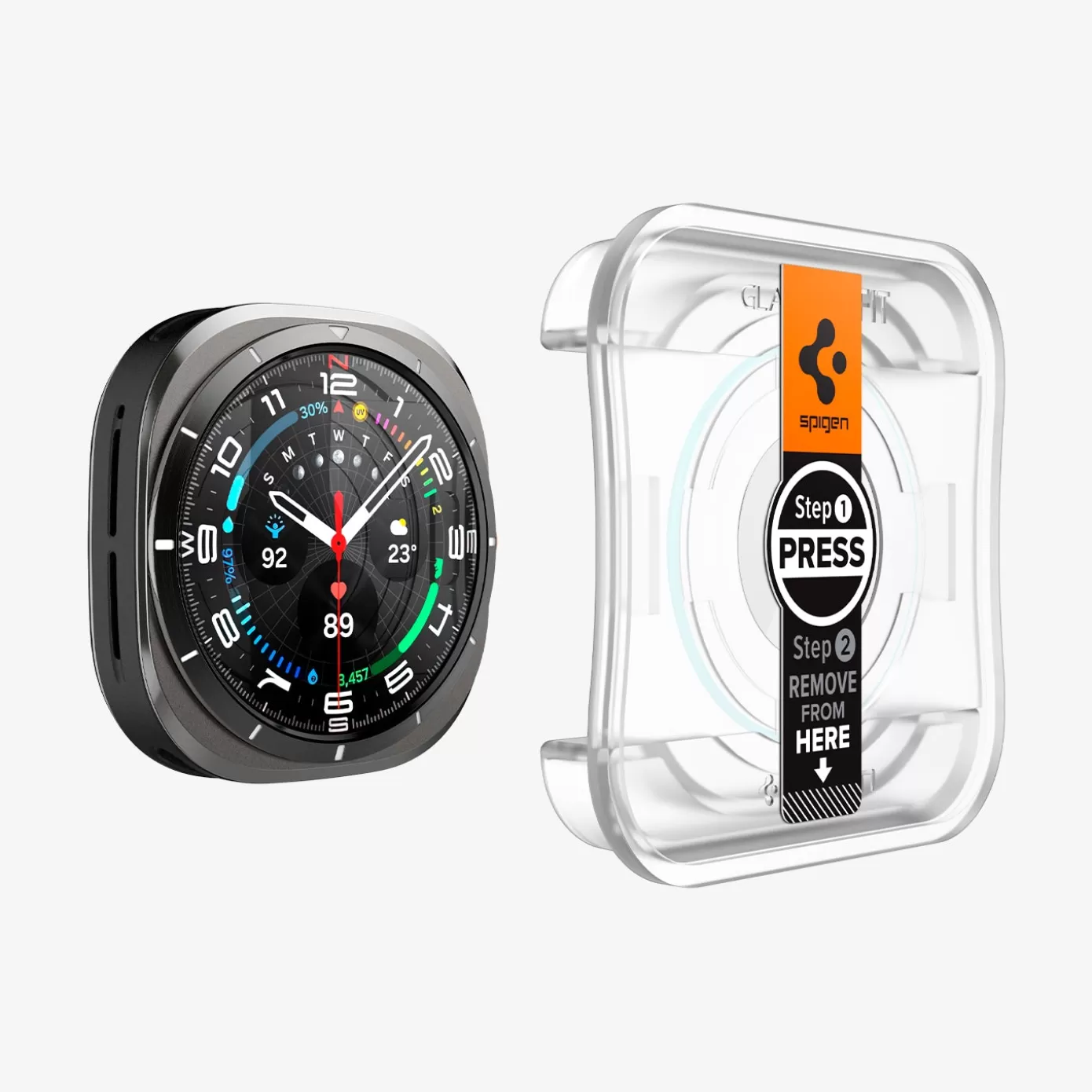 Spigen Galaxy Watch | GLAS.tR EZ Fit Clear