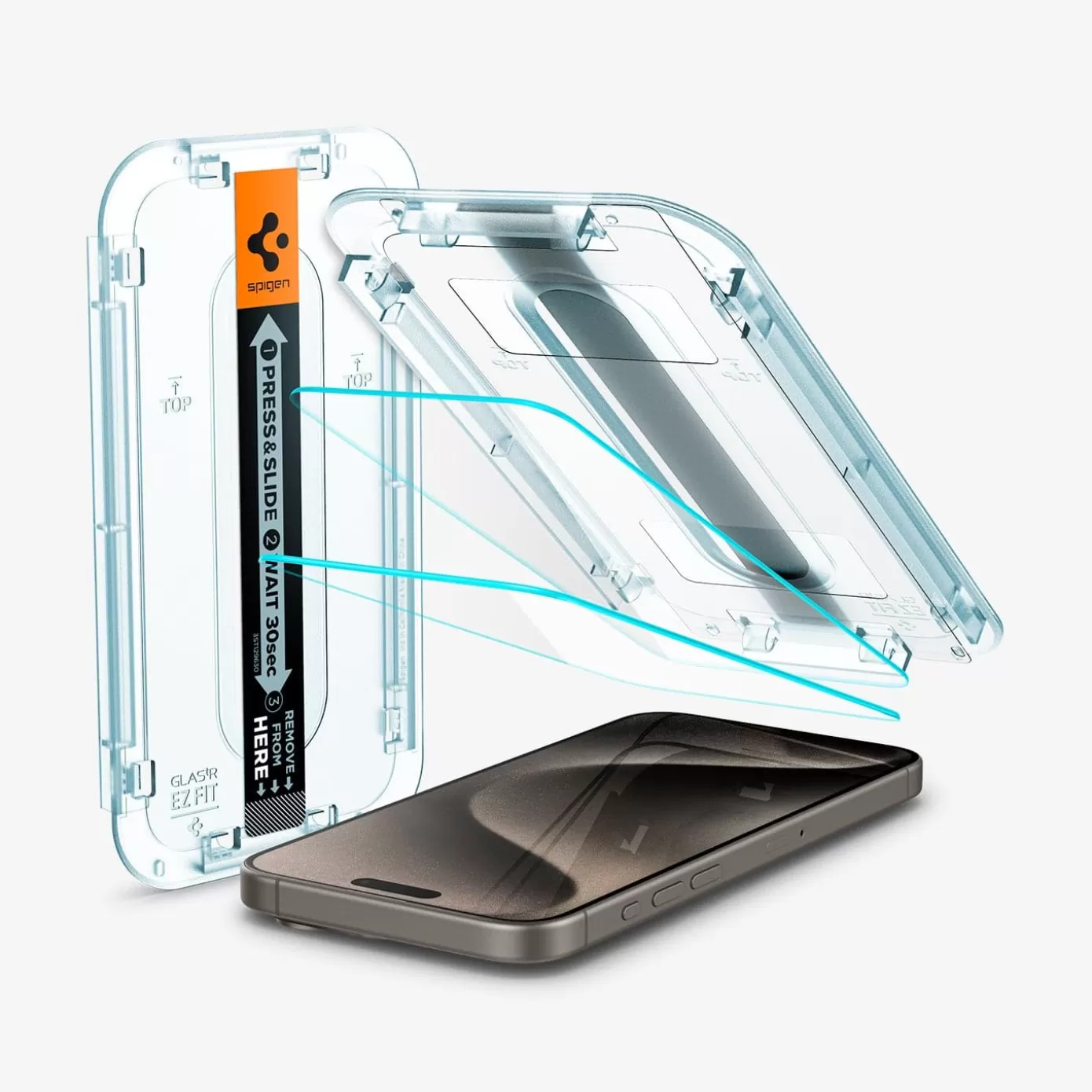 Spigen Iphone·Iphone 15 Pro Max | Iphone·Iphone 15 Pro | GLAS.tR EZ Fit | Sensor Protected Transparent