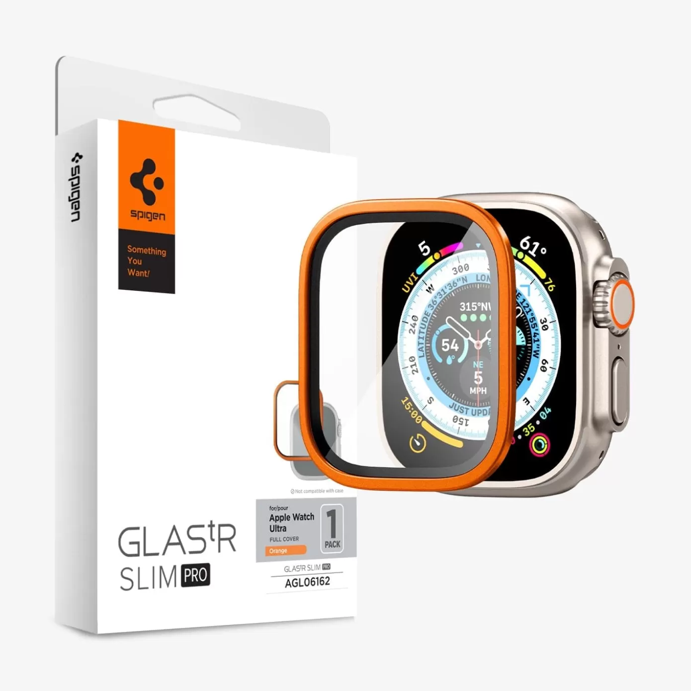 Spigen Apple Watch·Apple Watch Ultra Series | Glas.tR Slim Pro Orange