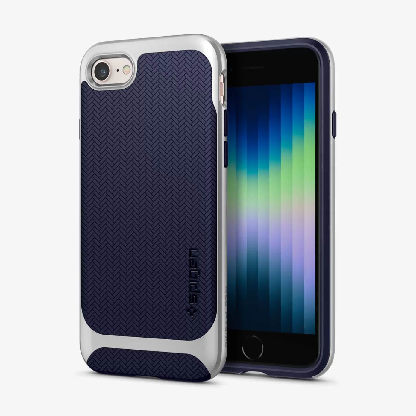 Spigen Iphone·More Iphone Series | Herringbone™ (Neo Hybrid) Satin Silver