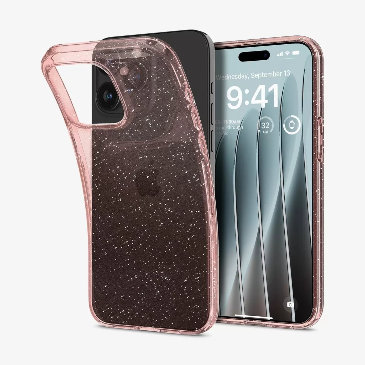 Spigen Iphone·Iphone 15 Pro Max | Iphone·Iphone 15 Pro | Liquid Crystal Glitter Rose Quartz