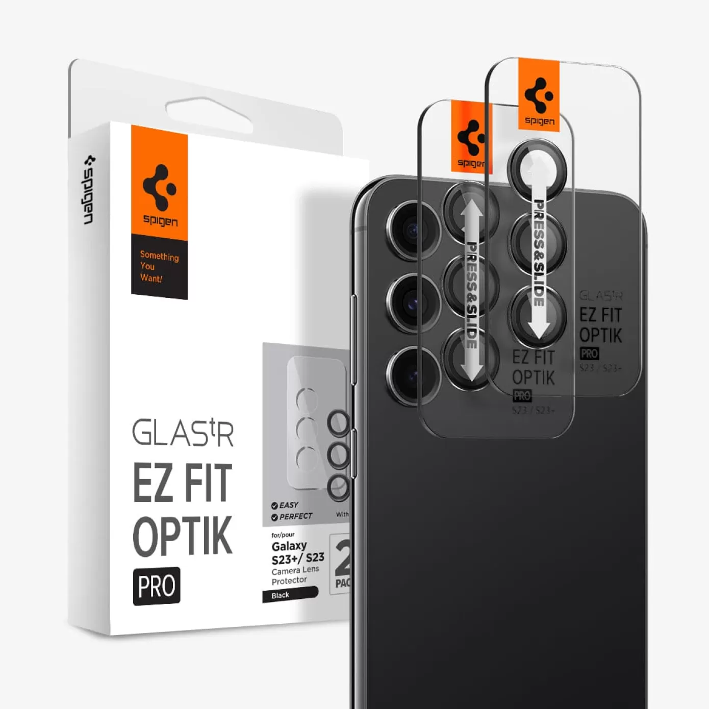 Spigen Galaxy S·Galaxy S23 Ultra | Galaxy S·Galaxy S23 Plus | Optik Pro EZ Fit Black