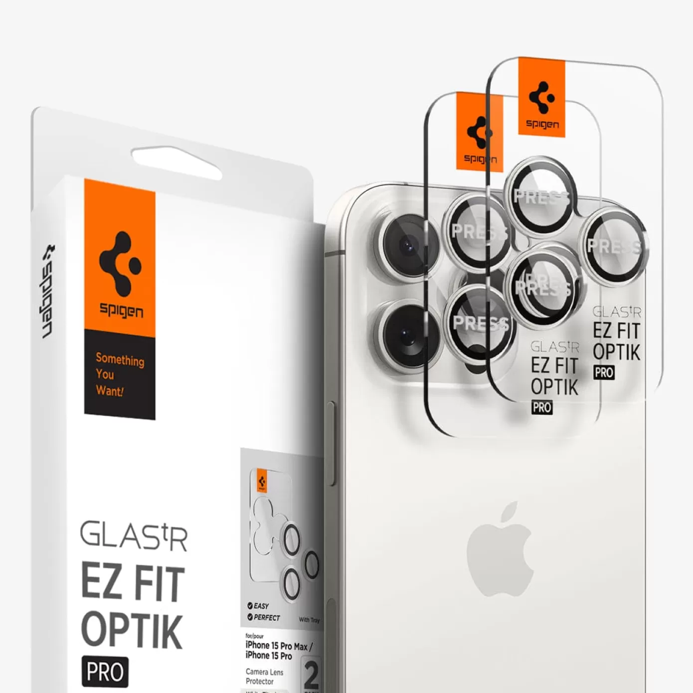 Spigen Iphone·Iphone 15 Pro Max | Iphone·Iphone 15 Pro | Optik Pro EZ Fit White Titanium