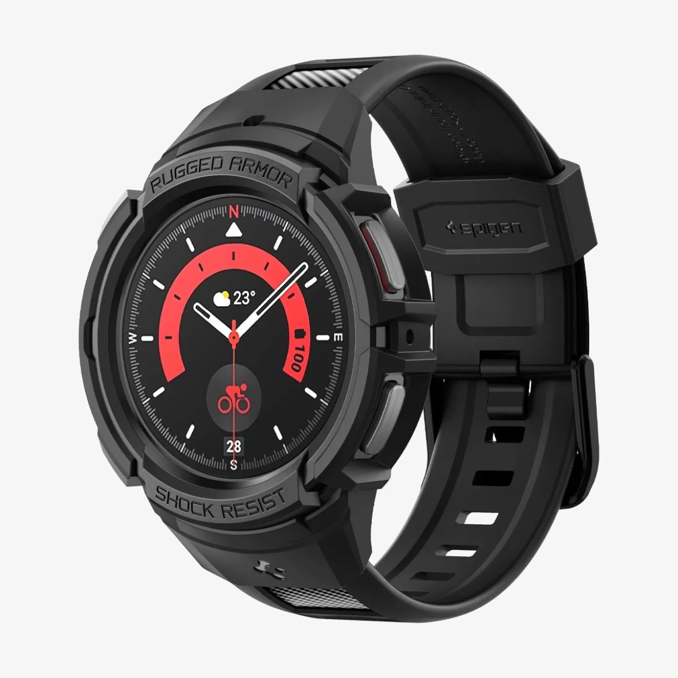 Spigen Galaxy Watch | Rugged Armor Pro Black