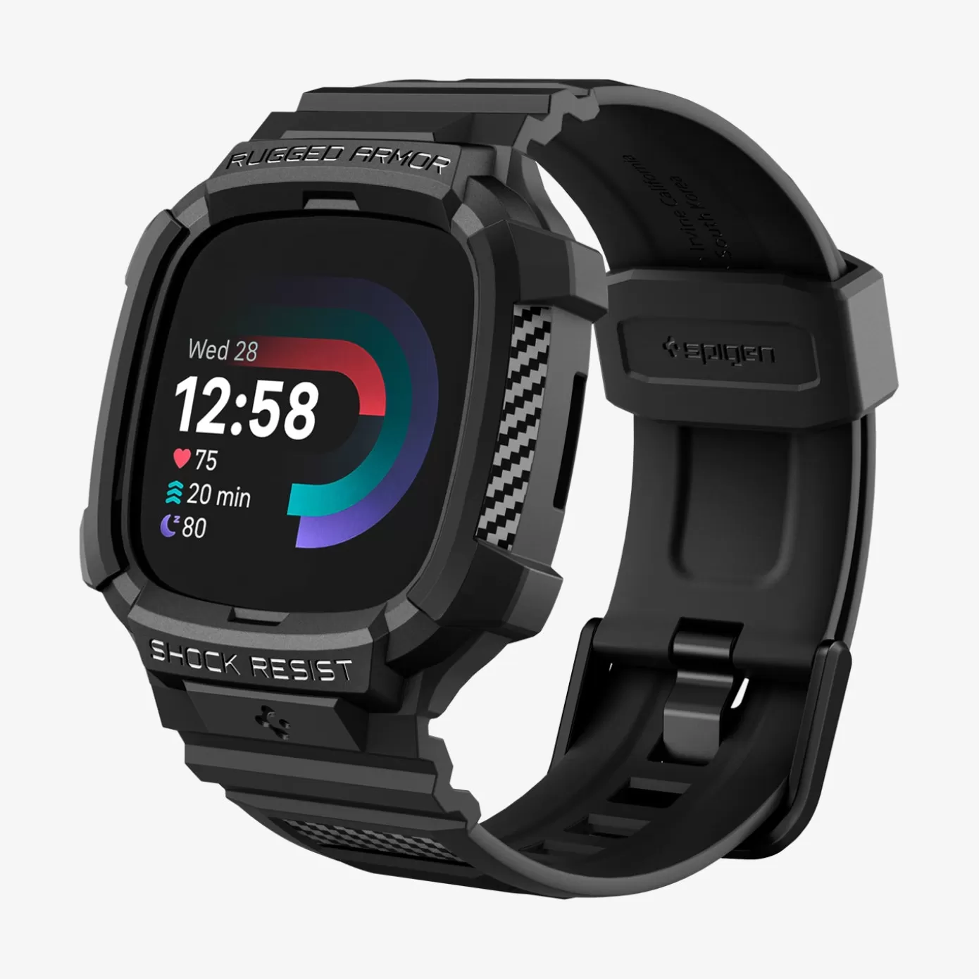 Spigen Fitbit | Rugged Armor Pro Black