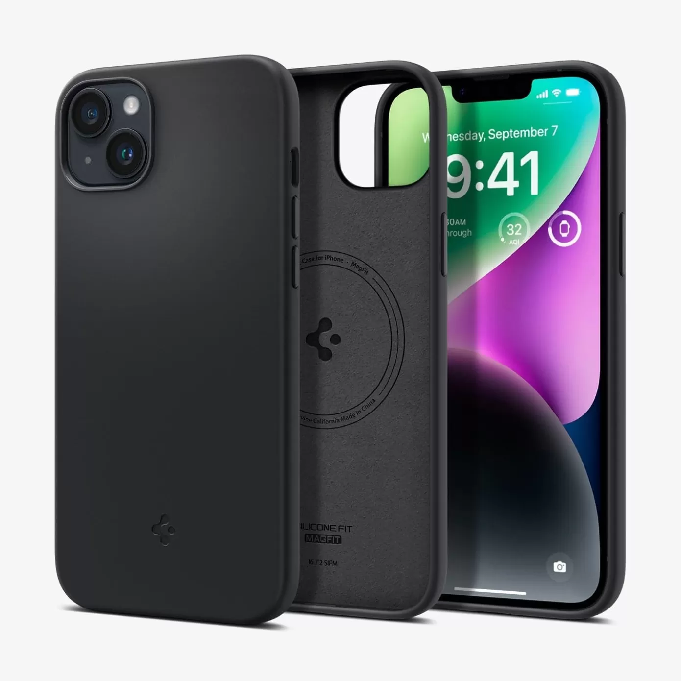 Spigen Iphone·Iphone 14 Series | Silicone Fit (MagFit) Black