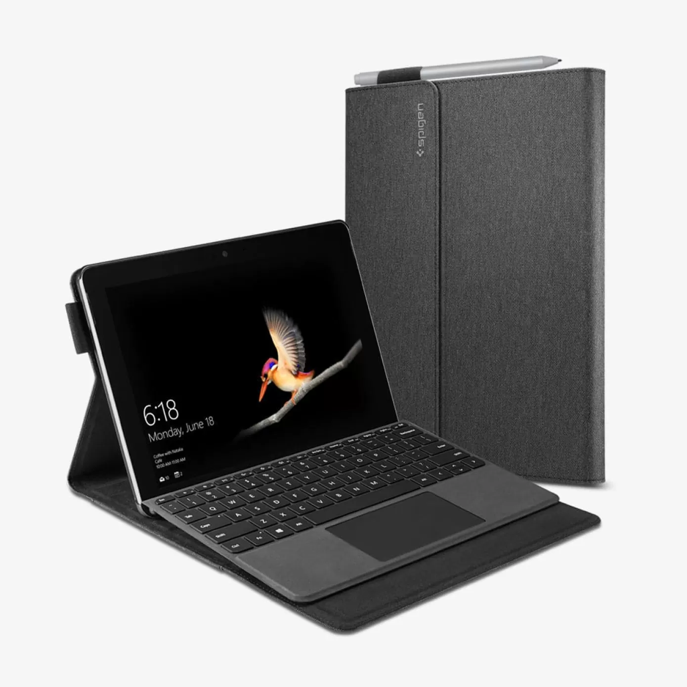 Spigen Microsoft Surface | Stand Folio Charcoal Gray