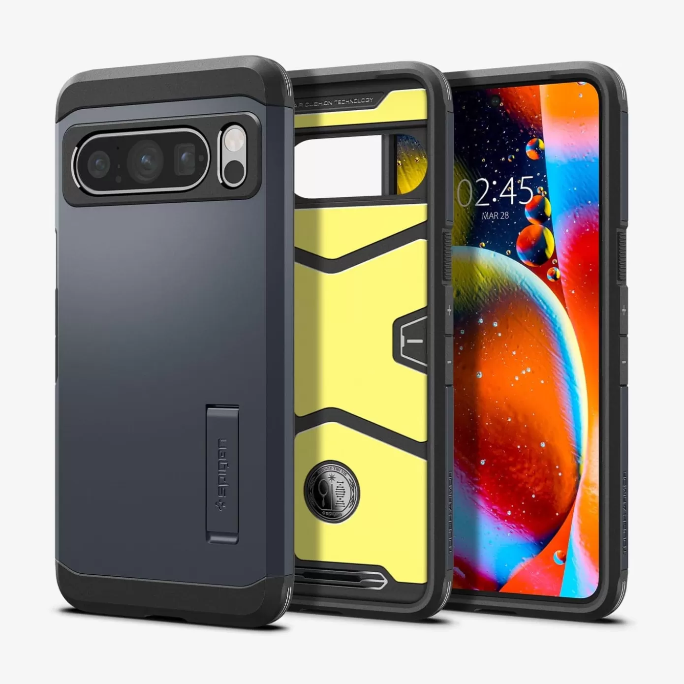 Spigen Pixel Phone·Pixel 8A | Pixel Phone·Pixel 8 Pro | Tough Armor Metal Slate