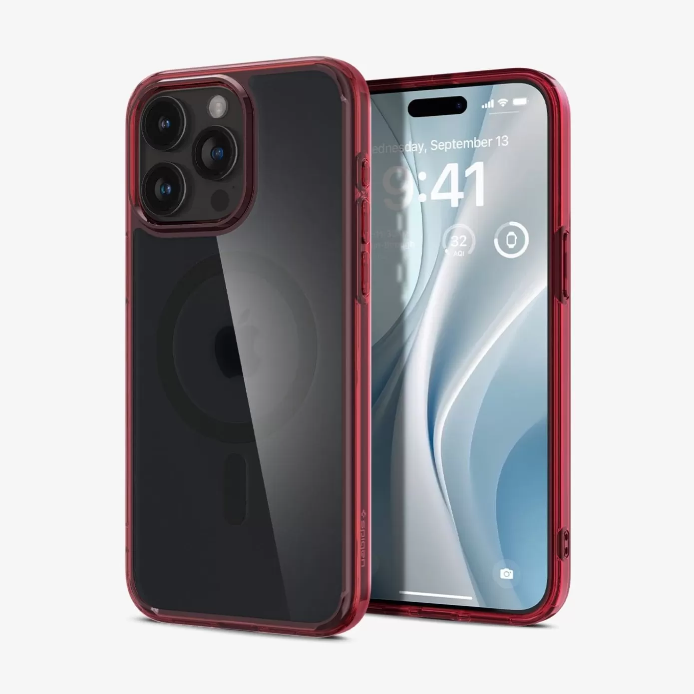 Spigen Iphone·Iphone 15 Pro Max | Iphone·Iphone 15 Pro | Ultra Hybrid (MagFit) Frost Deep Red